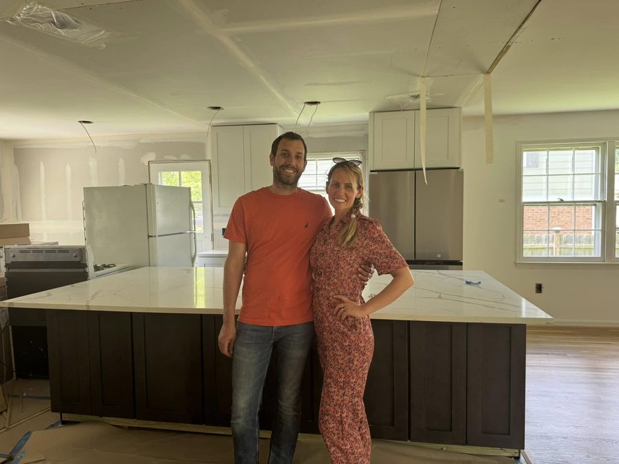 Omer and Kimberly Ashkenazi, founders of Monthly Probate Direct, at one of their Maryland renovation projects